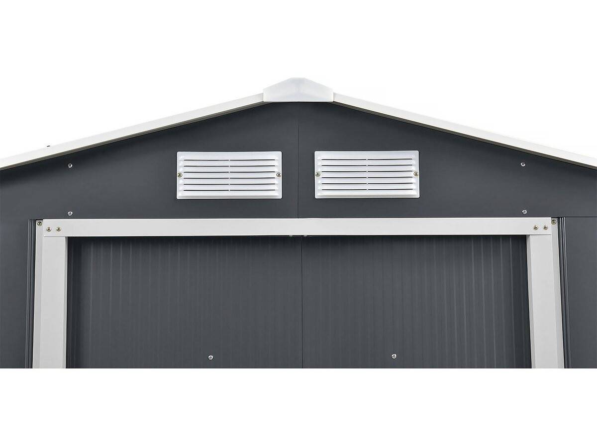 Abri De Jardin Métal - "vegas" - 7,06 M² Avec Gouttière - Gris -habitat Et Jardin - Image 5
