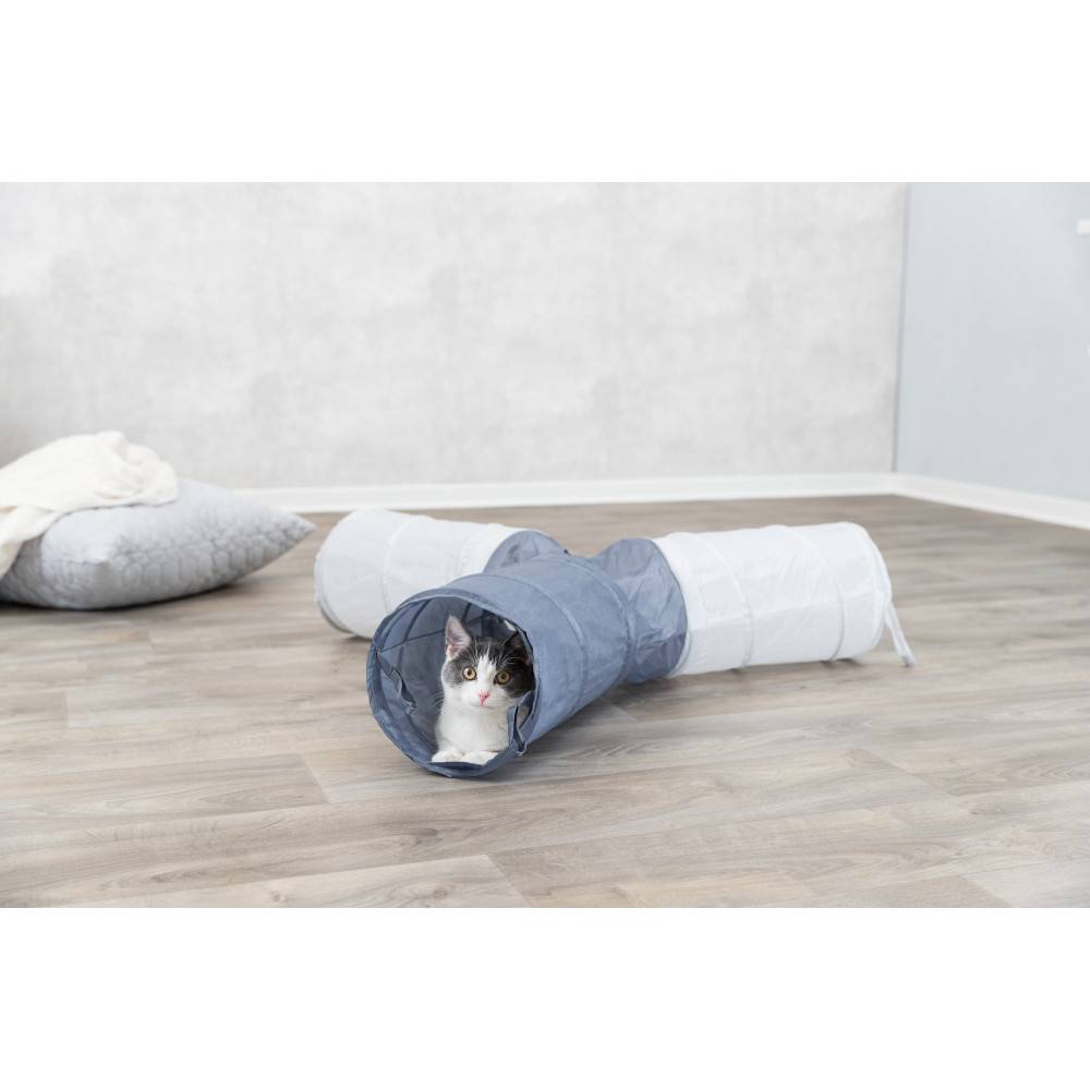 Tunnel de jeu 4 ouvertures pour chat ø 22 x 50 cm - Image 3