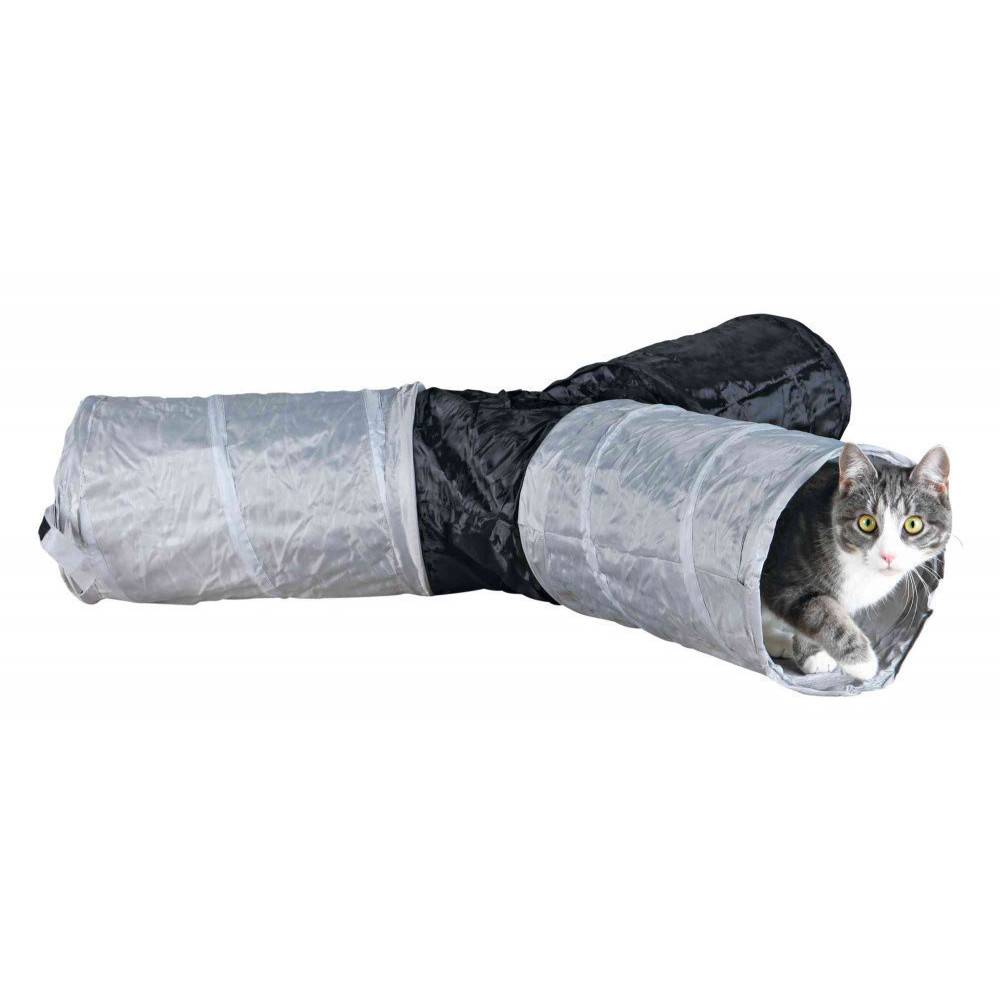 Tunnel de jeu 4 ouvertures pour chat ø 22 x 50 cm - Image 1