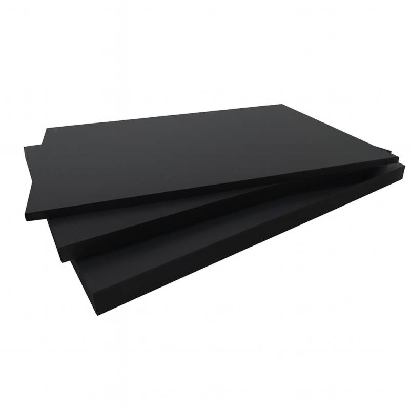 Panneau fibre composite plat et lisse (2 coloris) - Coloris - Noir, Epaisseur - 15 mm, Largeur - 40 cm, Longueur - 120 cm - Image 1