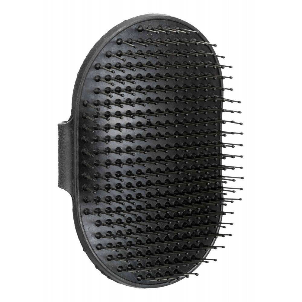 Trixie - Brosse caoutchouc 8 × 13 cm noir pour animaux - Image 1