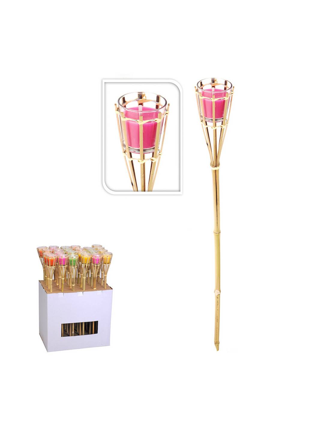 Torche Jardin Citronnelle éclairage Décoratif Et Répulsif Anti-moustique Naturel - Ipae Progarden - Image 1