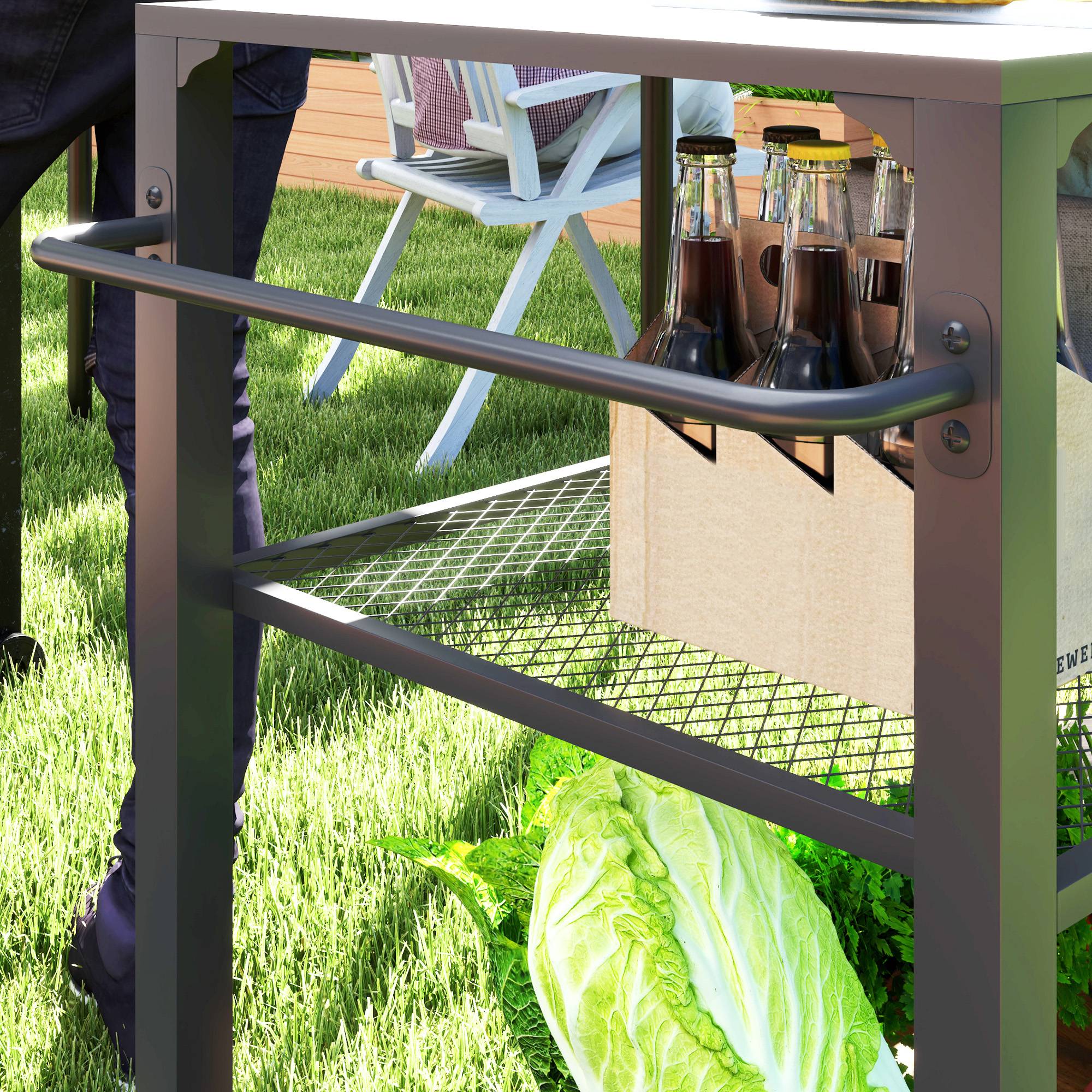 ComfortXL - Chariot barbecue acier noir 105 x 50 x 79 cm pour terrasse et cuisine extérieure - ComfortXL Outdoor Living - Image 10