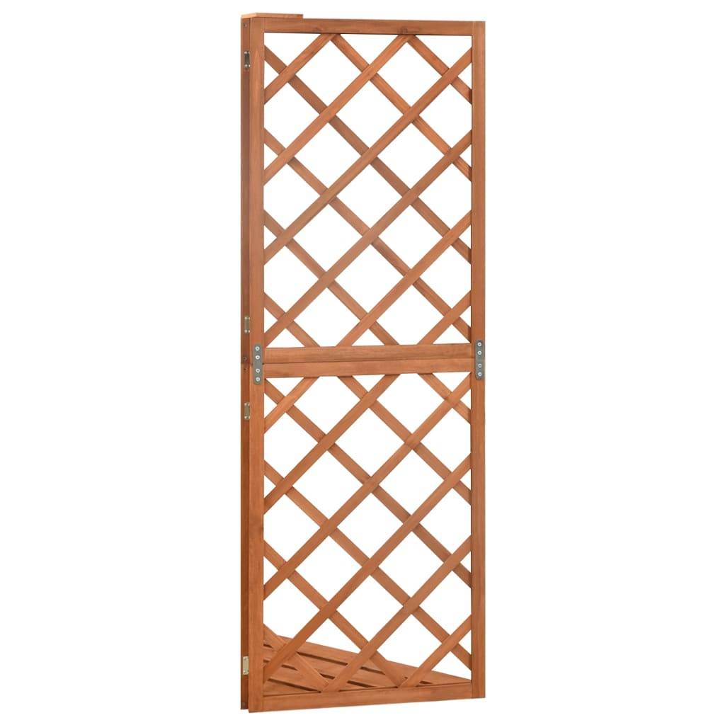 ComfortXL - Treillis d'Angle Bois Sapin Massif Support Mural pour Plantes Grimpantes Jardin 50x145 cm Brun - ComfortXL Outdoor Living - Image 3