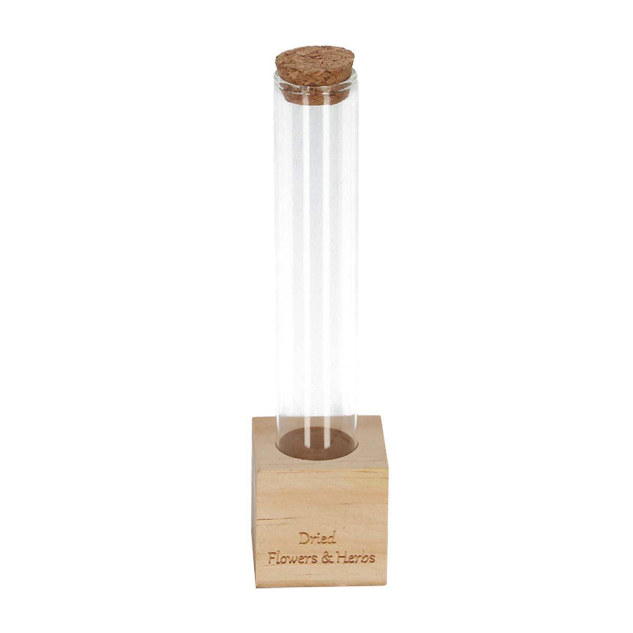 PANGIVO - Support pour fleurs séchées bois naturel 24 x 4 x 4 cm - PANGIVO - Image 1