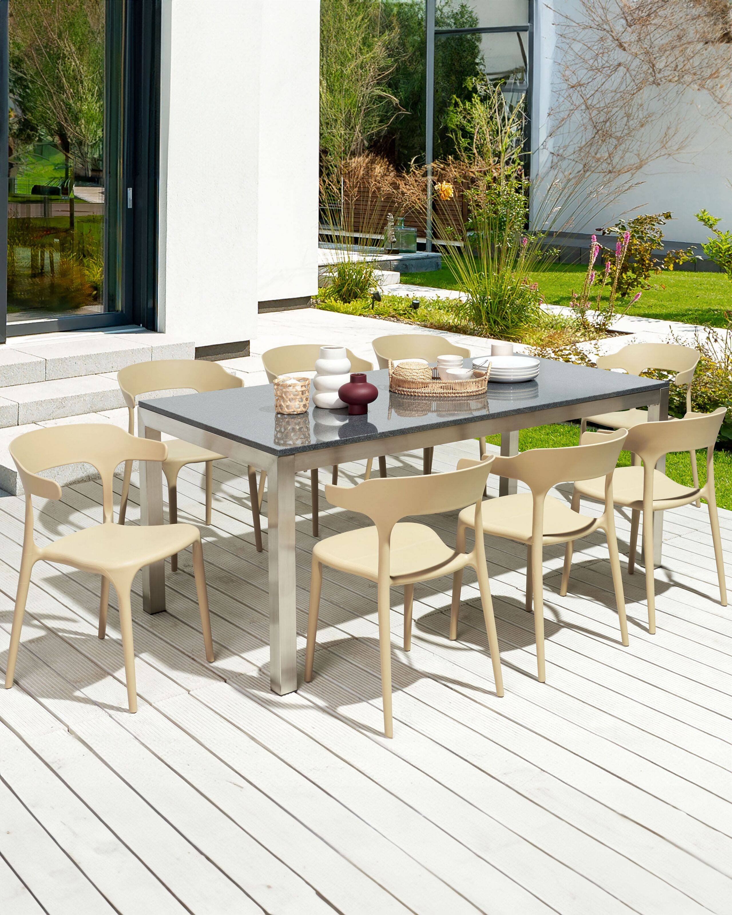 Beliani - Chaise de jardin Polypropylène Beige GUBBIO - Beliani - Image 1