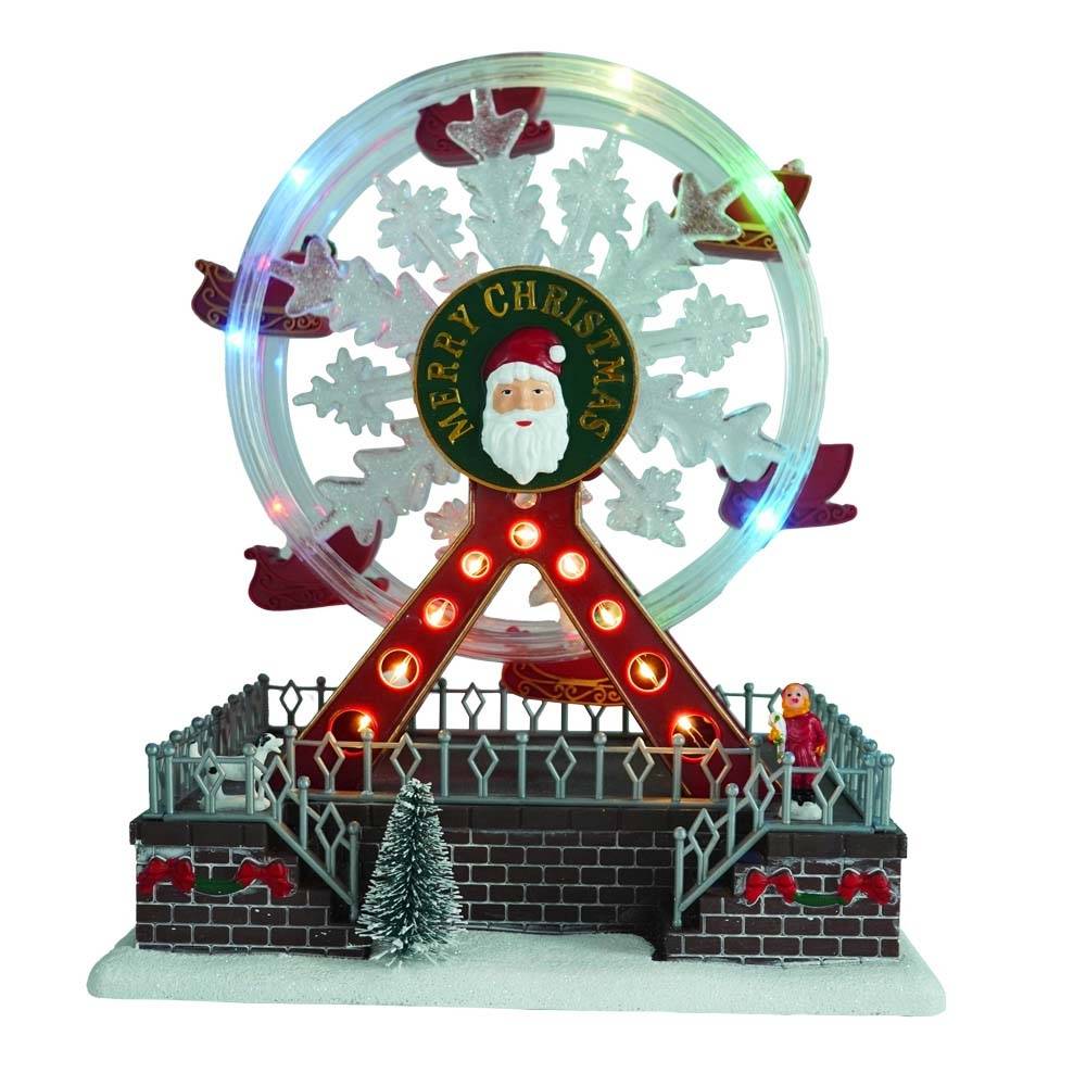 Village de Noël grande roue animée et lumineuse à piles - LA BOUTIQUE DE Noël - Image 1