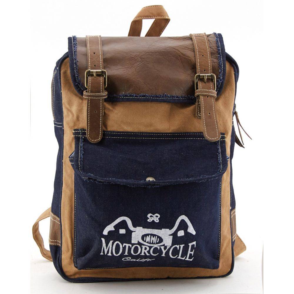 Aubry Gaspard - Sac à dos en coton et cuir Motorcycle Motorcycle - Image 2