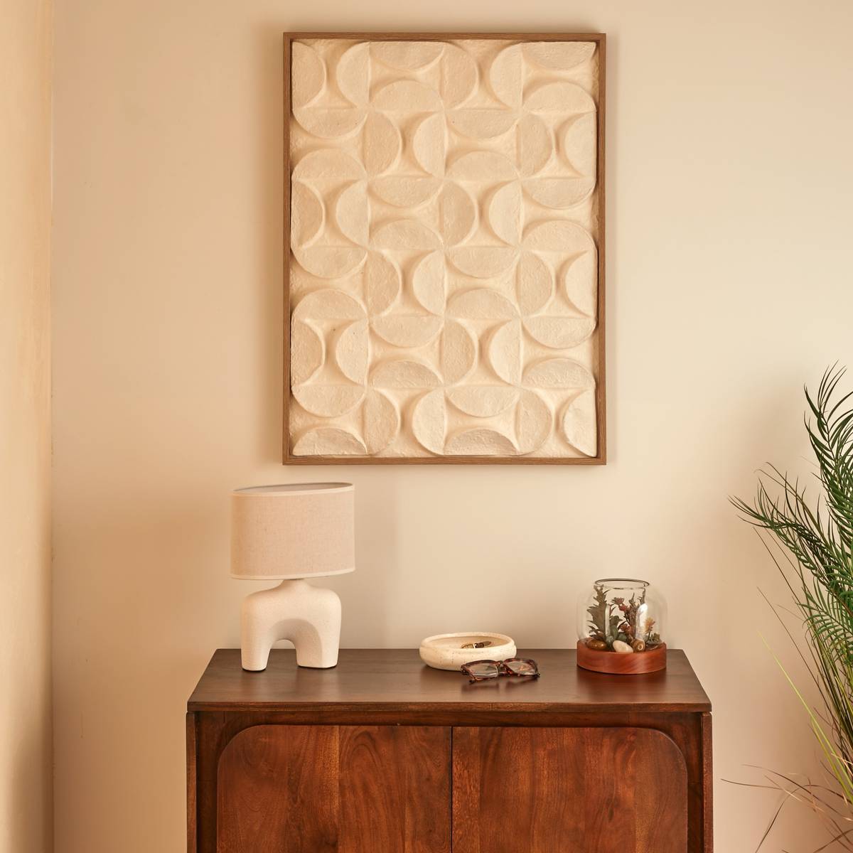 Atmosphera - Toile 3D Kailani blanc 60x80cm - Atmosphera Créateur d'intérieur - Image 1