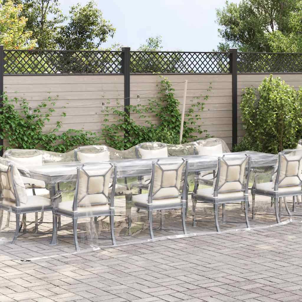 Bâche Multi-usages PVC Transparente Imperméable avec Œillets pour Extérieur 3x8 m – ComfortXL Outdoor Living - Image 2