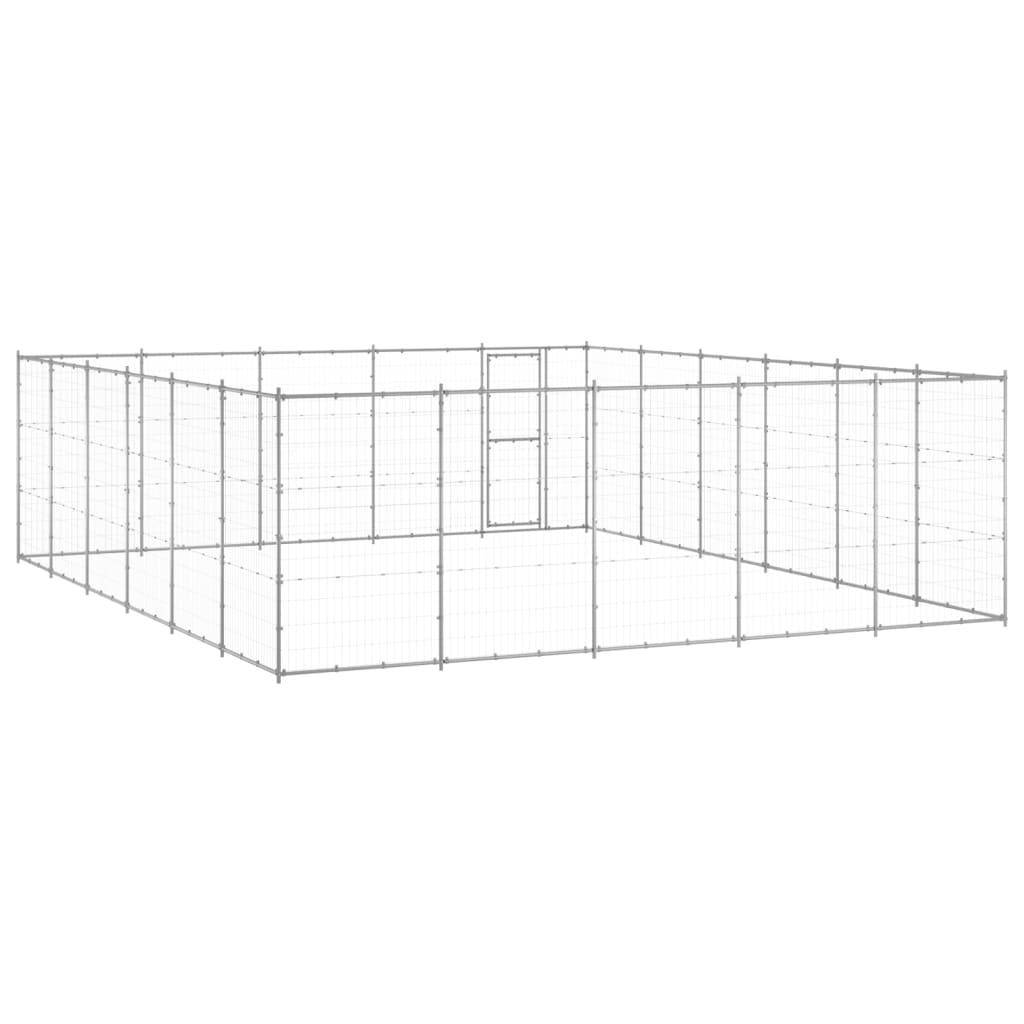 Helloshop26 - Chenil extérieur cage enclos parc animaux chien extérieur acier galvanisé 36,3 m² - Image 5