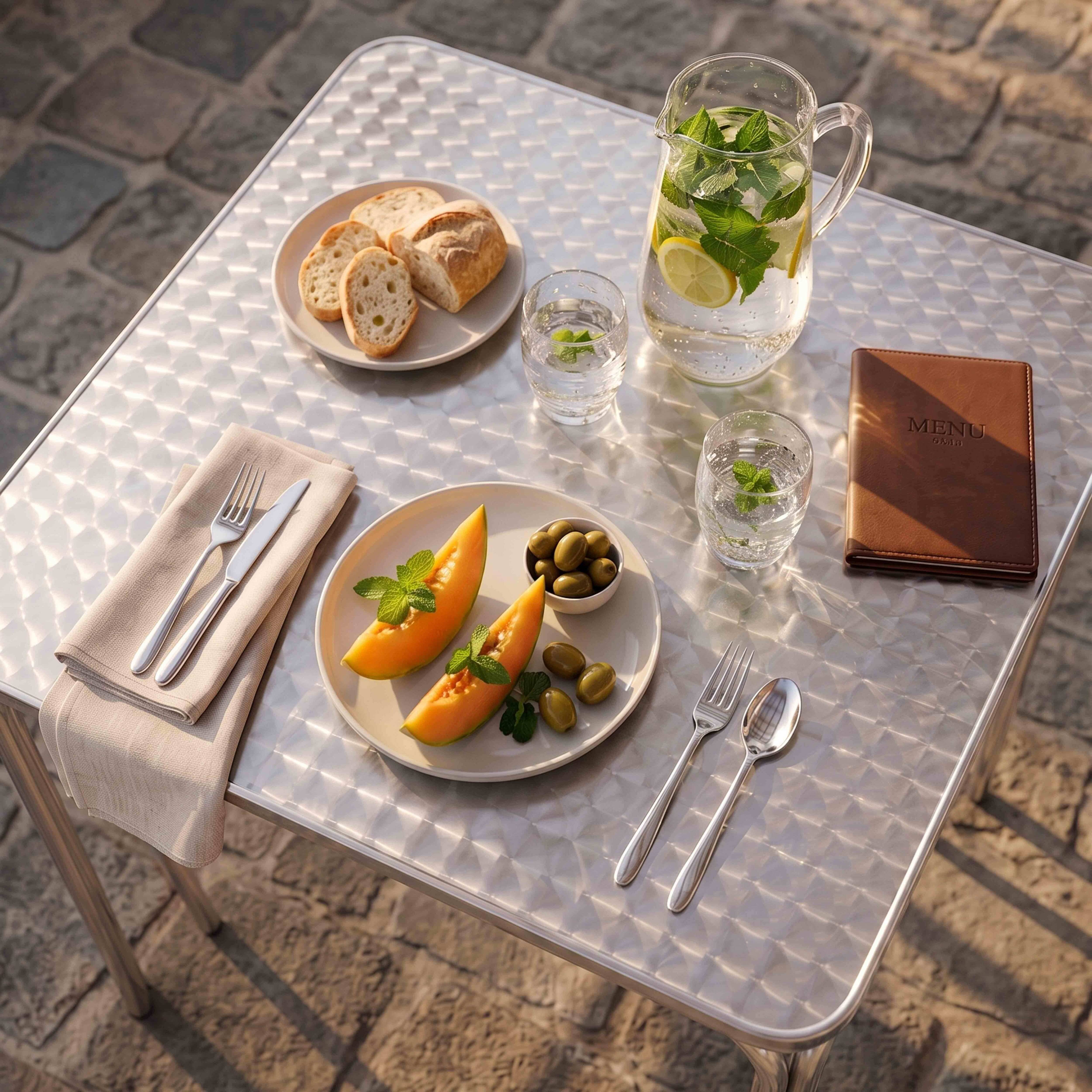 Oviala - Table de jardin carrée en aluminium Nothing Hill - Oviala - Image 3