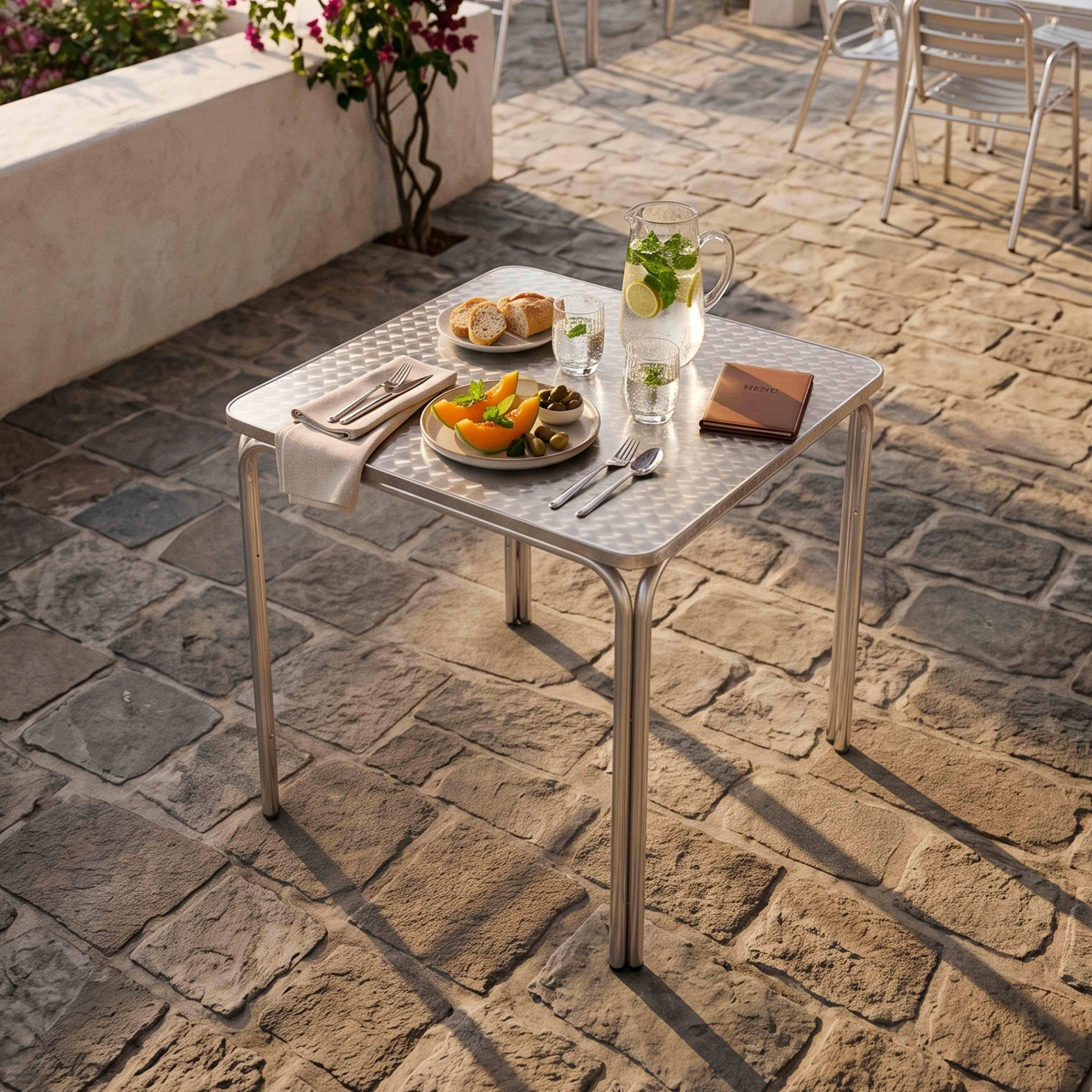 Oviala - Table de jardin carrée en aluminium Nothing Hill - Oviala - Image 2