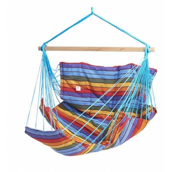 Jobek - Chaise Hamac KONFORT 225x130 cm en Polypropylène molletonnée Multicolore certifié FSC 100%  JOBEK - Image 1