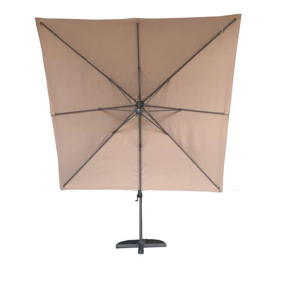 Parasol déporté taupe 3x3 m Celestia - Gecko Jardin - Image 4
