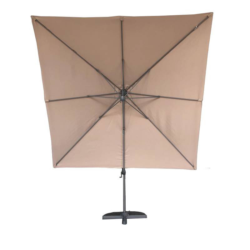 Parasol déporté taupe 3x3 m Celestia - Gecko Jardin - Image 4