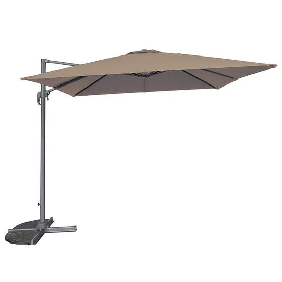 Parasol déporté taupe 3x3 m Celestia - Gecko Jardin - Image 2