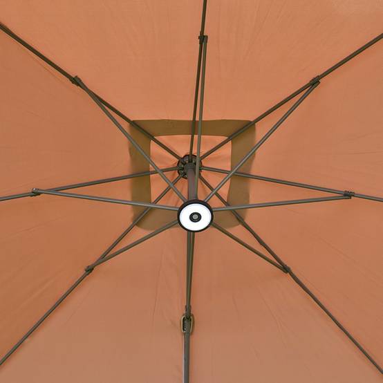 Parasol déporté taupe 3x3 m Celestia - Gecko Jardin - Image 7