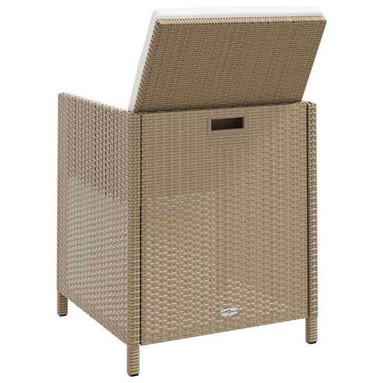 ComfortXL - Lot de 4 Fauteuils de Salon de Jardin en Résine Tressée avec Coussins Confortables Beige – ComfortXL Outdoor Living - Image 7