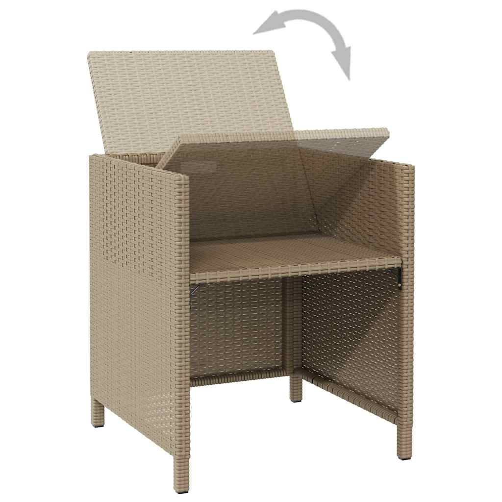 ComfortXL - Lot de 4 Fauteuils de Salon de Jardin en Résine Tressée avec Coussins Confortables Beige – ComfortXL Outdoor Living - Image 8