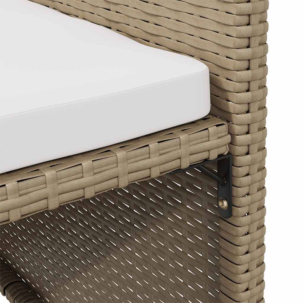ComfortXL - Lot de 4 Fauteuils de Salon de Jardin en Résine Tressée avec Coussins Confortables Beige – ComfortXL Outdoor Living - Image 9