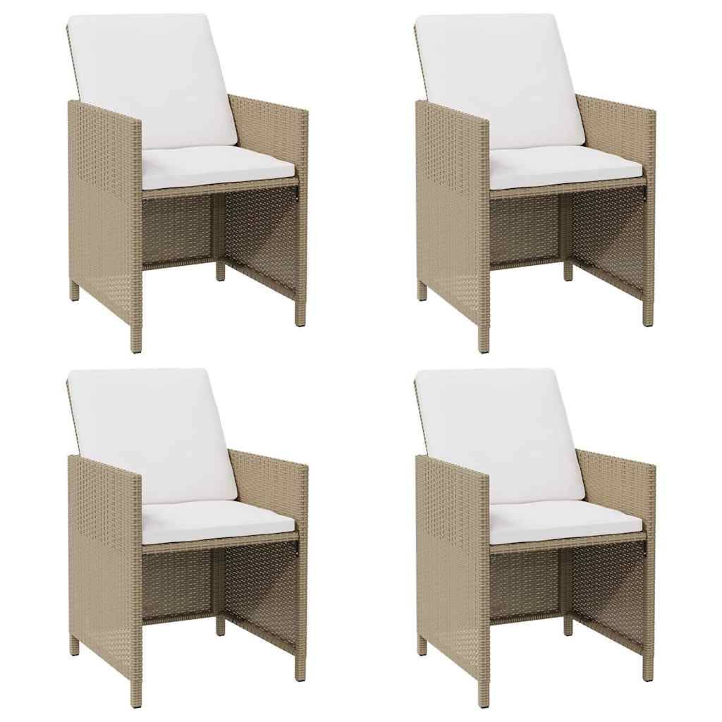 ComfortXL - Lot de 4 Fauteuils de Salon de Jardin en Résine Tressée avec Coussins Confortables Beige – ComfortXL Outdoor Living - Image 2