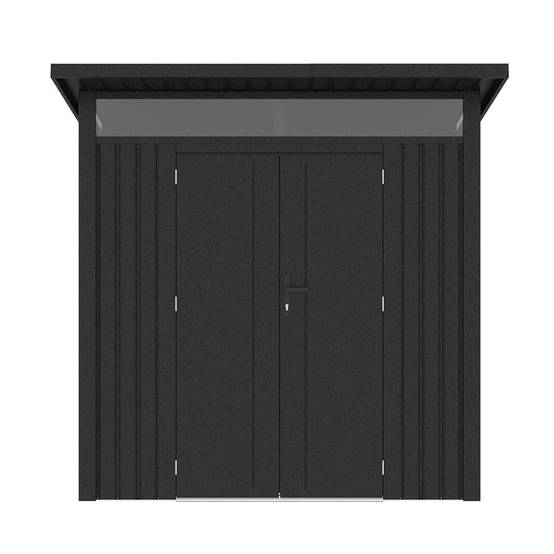 Abri de jardin moderne 3m2 Gris Anthracite monopente en acier galvanisé - Image 6
