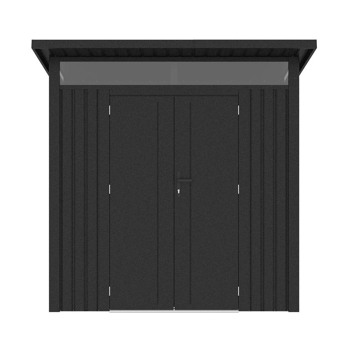 Abri de jardin moderne 3m2 Gris Anthracite monopente en acier galvanisé - Image 6