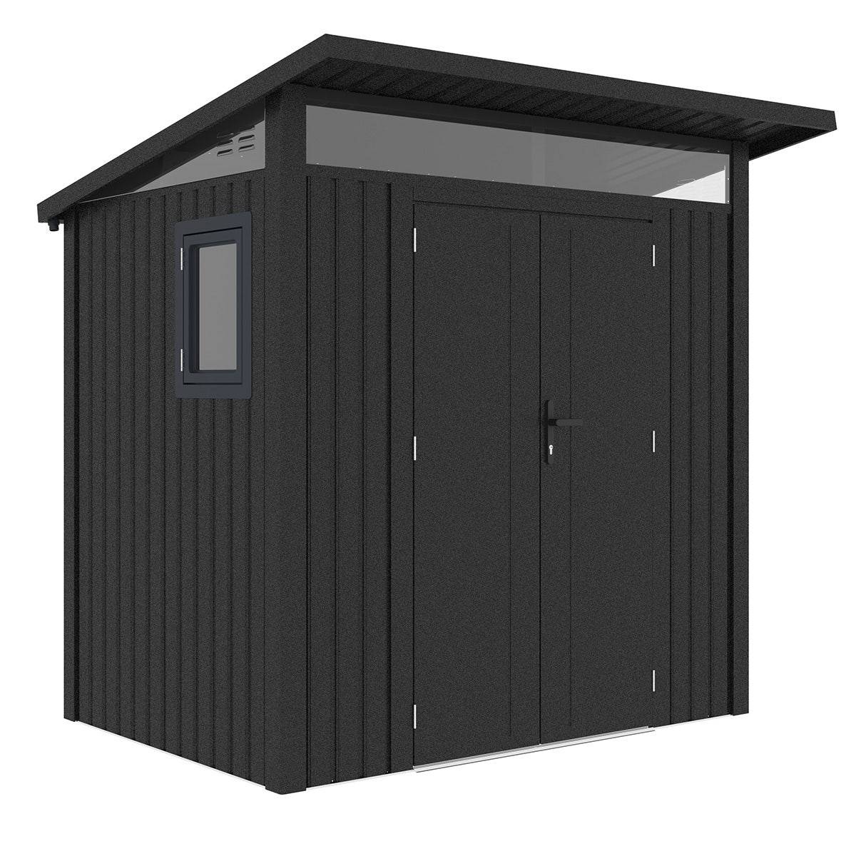 Abri de jardin moderne 3m2 Gris Anthracite monopente en acier galvanisé - Image 2