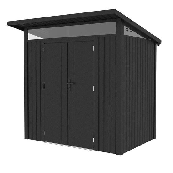 Abri de jardin moderne 3m2 Gris Anthracite monopente en acier galvanisé - Image 7