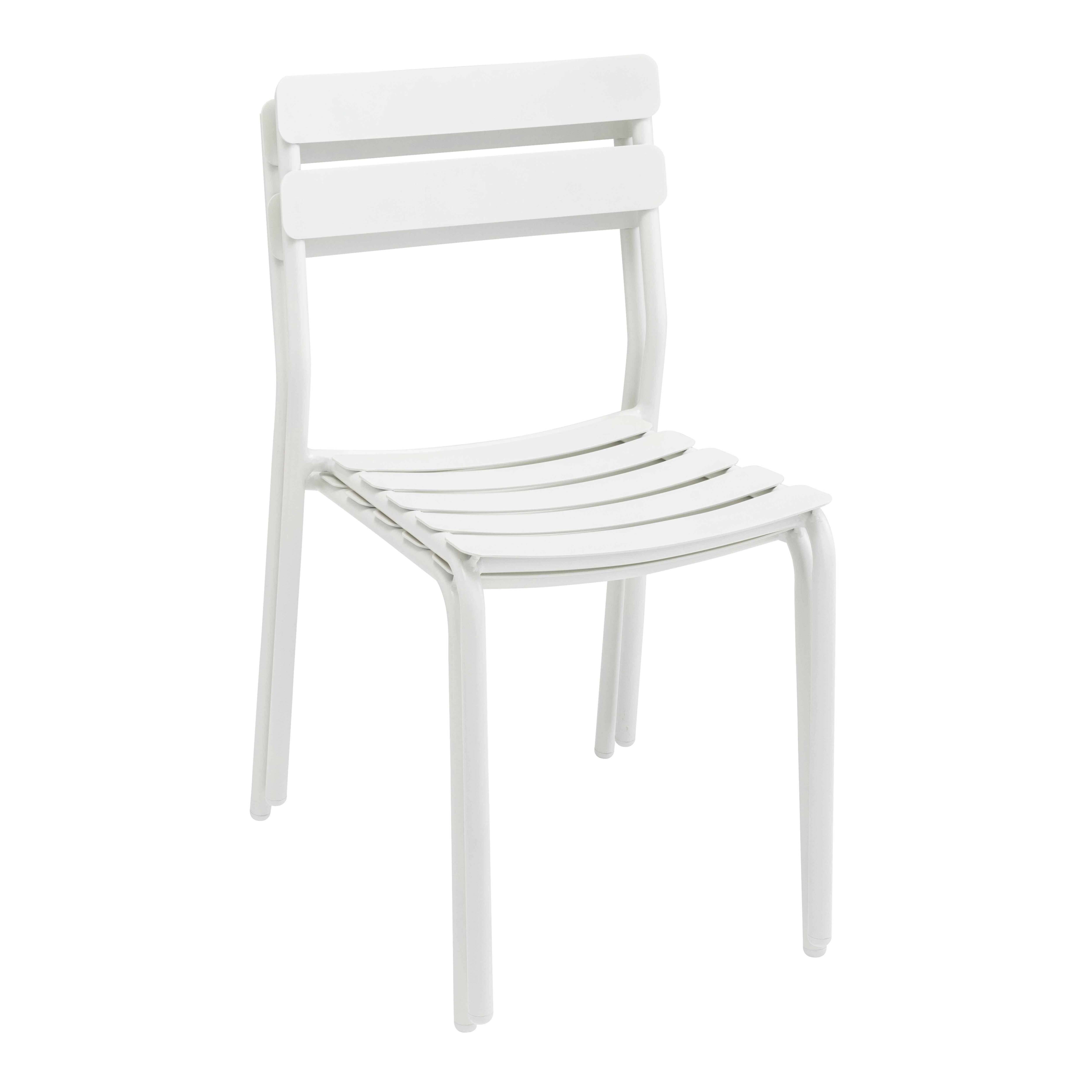 Oviala - Ensemble table de terrasse 70cm et 2 chaises blanc Almada - Oviala - Image 6