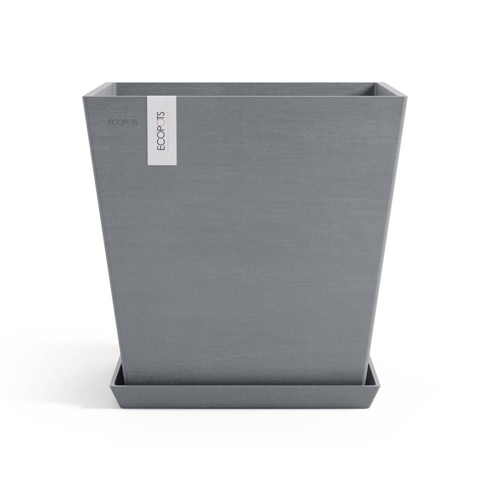 Ecopots - Pot Carré Rotterdam 45 Bleu Gris + réservoir d'eau - 45,4 x 45,4 x H. 44 cm - 63,5 L ECOPOTS - Image 3