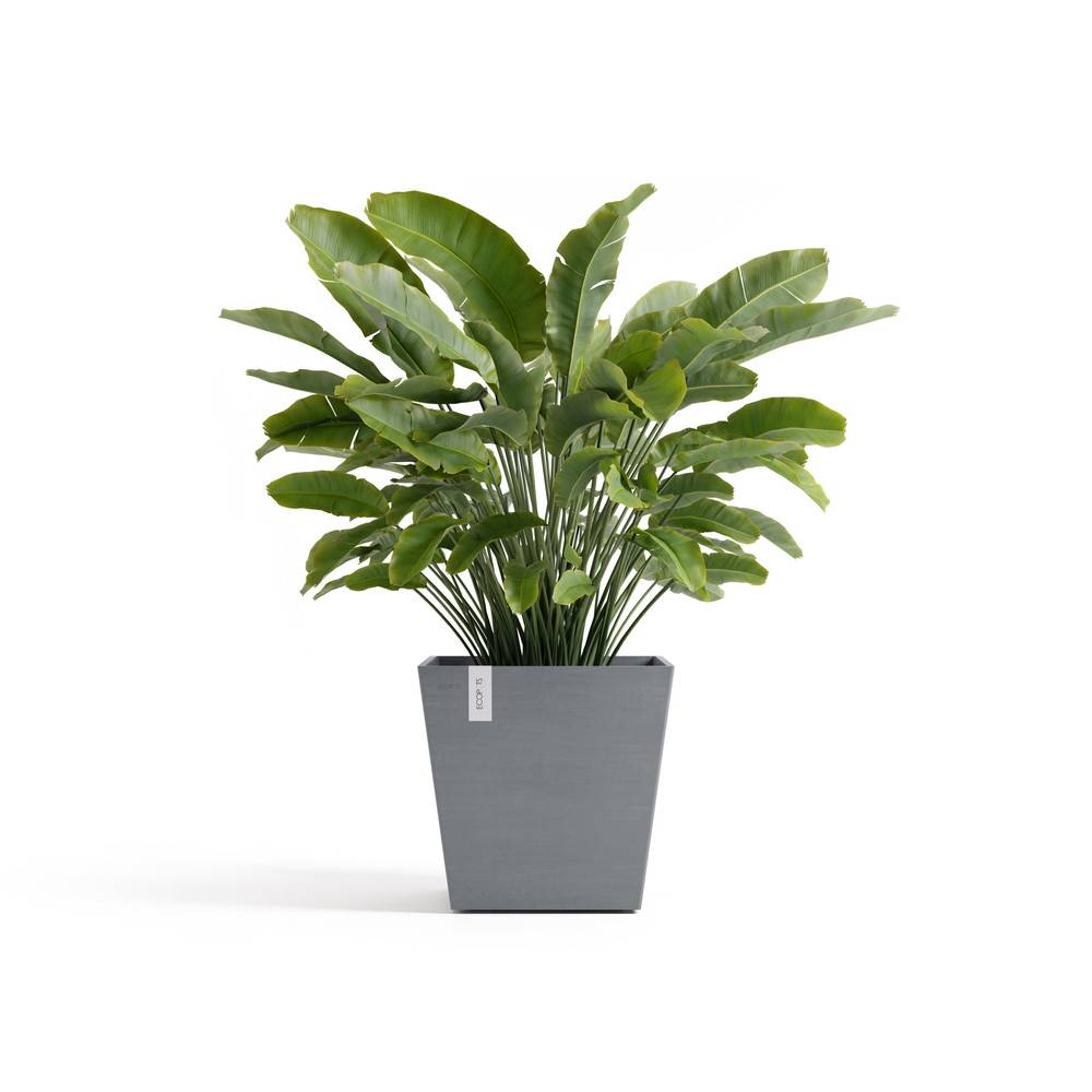 Ecopots - Pot Carré Rotterdam 45 Bleu Gris + réservoir d'eau - 45,4 x 45,4 x H. 44 cm - 63,5 L ECOPOTS - Image 1
