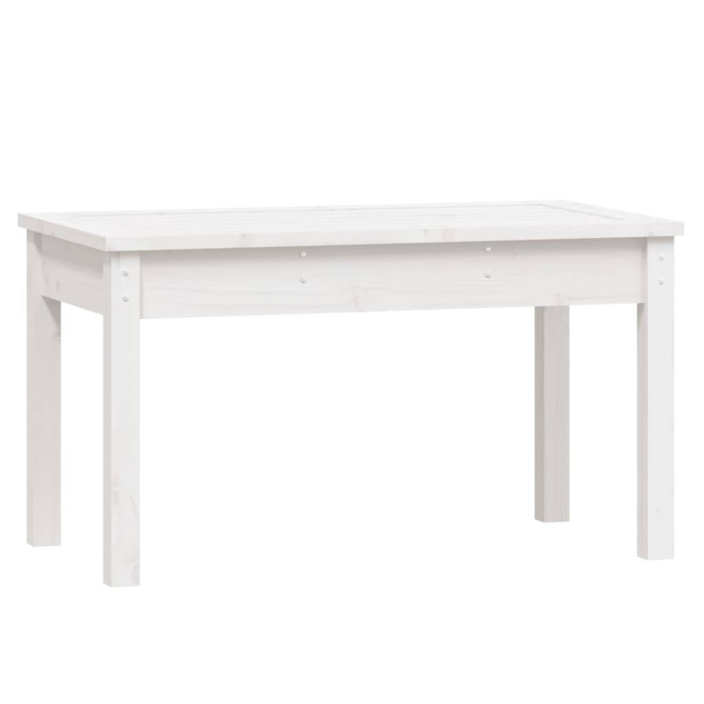 Maison Chic - Banc de jardin - Banc d'extérieur - Banquette blanc 80x44x45 cm bois massif de pin - Image 1