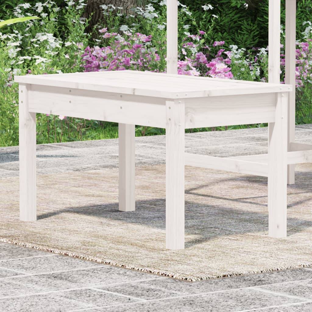 Maison Chic - Banc de jardin - Banc d'extérieur - Banquette blanc 80x44x45 cm bois massif de pin - Image 3