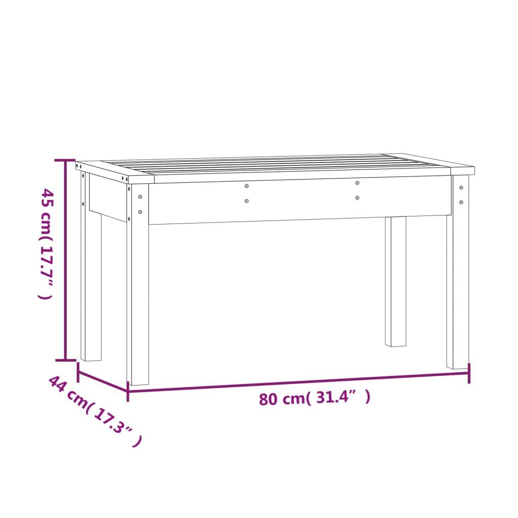 Maison Chic - Banc de jardin - Banc d'extérieur - Banquette blanc 80x44x45 cm bois massif de pin - Image 8
