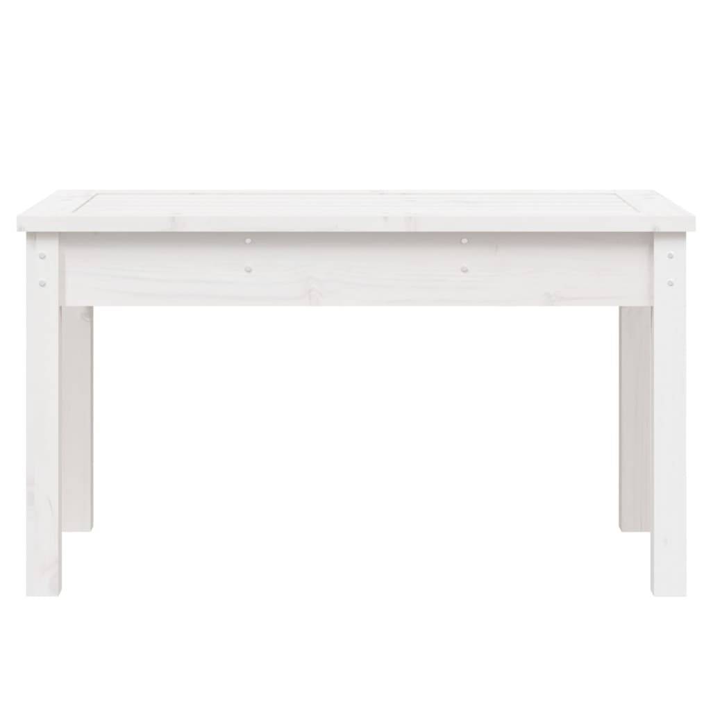 Maison Chic - Banc de jardin - Banc d'extérieur - Banquette blanc 80x44x45 cm bois massif de pin - Image 4