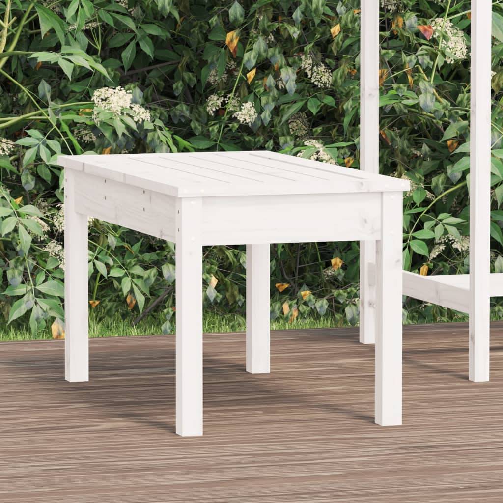 Maison Chic - Banc de jardin - Banc d'extérieur - Banquette blanc 80x44x45 cm bois massif de pin - Image 2
