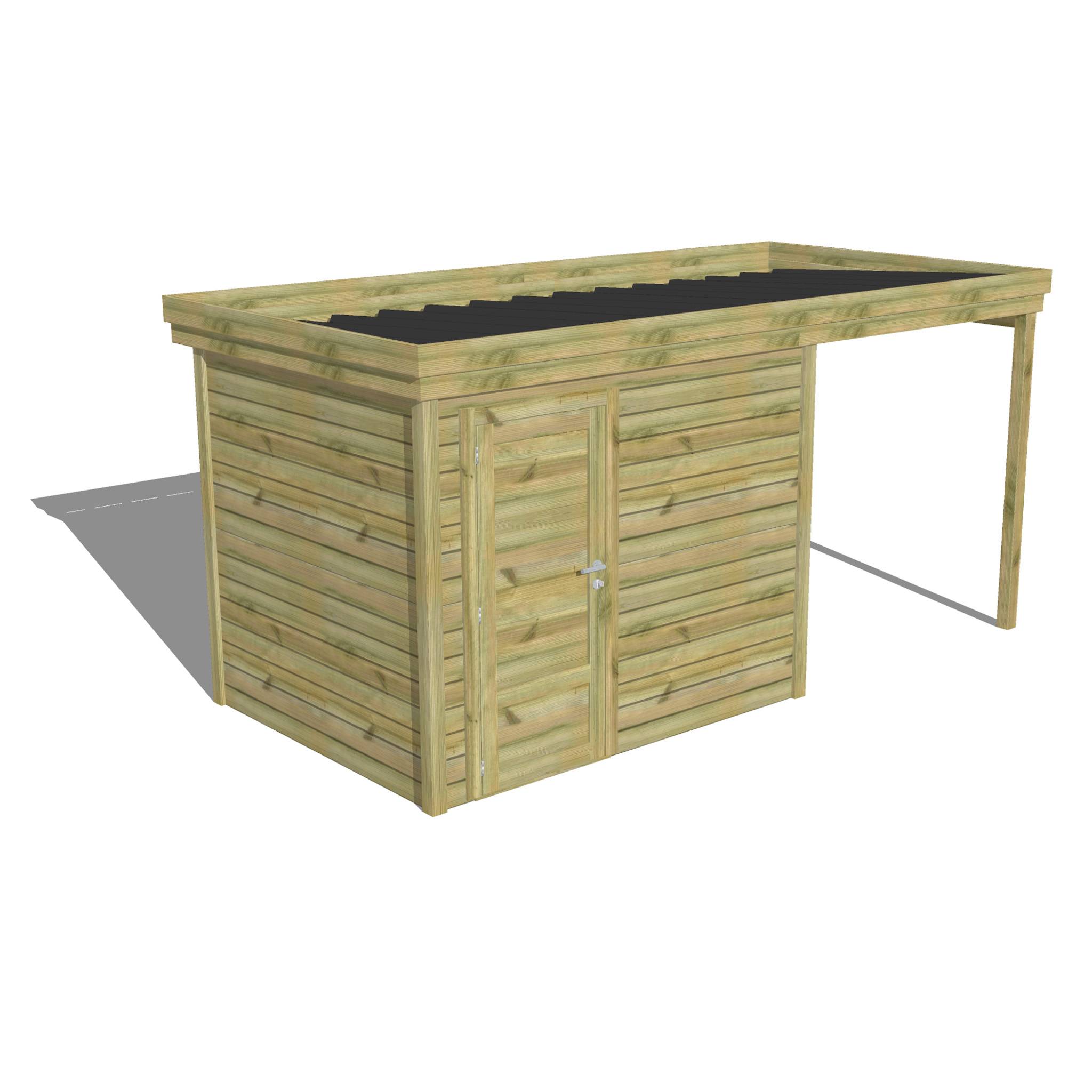 Abri Français - ABRI DE JARDIN bois autoclave 27mm - 4,64x2,14m / 10m2 - Bac acier - Abri Français - Image 1