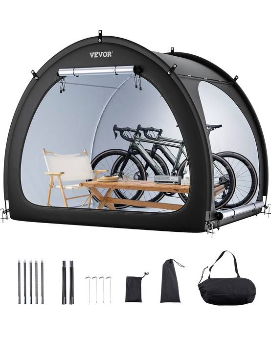 Vevor - VEVOR Abri vélo 4-5 vélos, tente rangement spacieuse, étanche, double porte. Oxford, extérieur. - Image 1