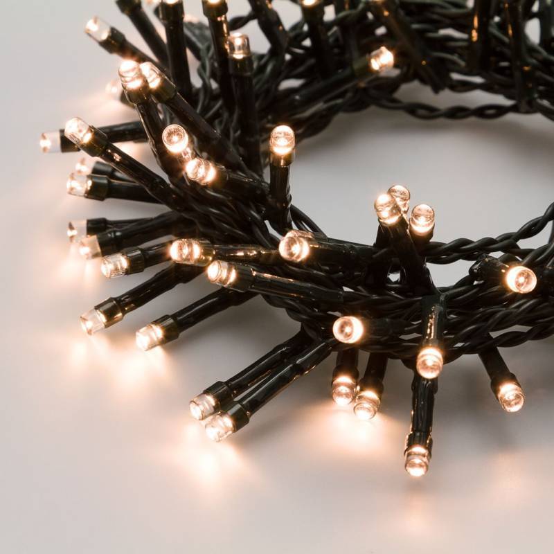 Lotti - Guirlande à piles 2m 48 LED blanc chaud 8 modes mémoire timer câble vert Lotti - Image 1