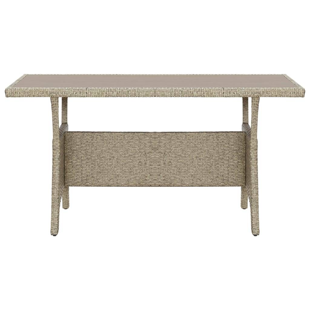 ComfortXL - Table de Repas de Jardin 120x70cm en Résine Tressée Grise, Structure Acier – ComfortXL Outdoor Living - Image 2