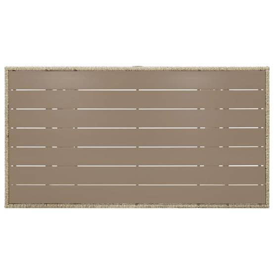 ComfortXL - Table de Repas de Jardin 120x70cm en Résine Tressée Grise, Structure Acier – ComfortXL Outdoor Living - Image 4