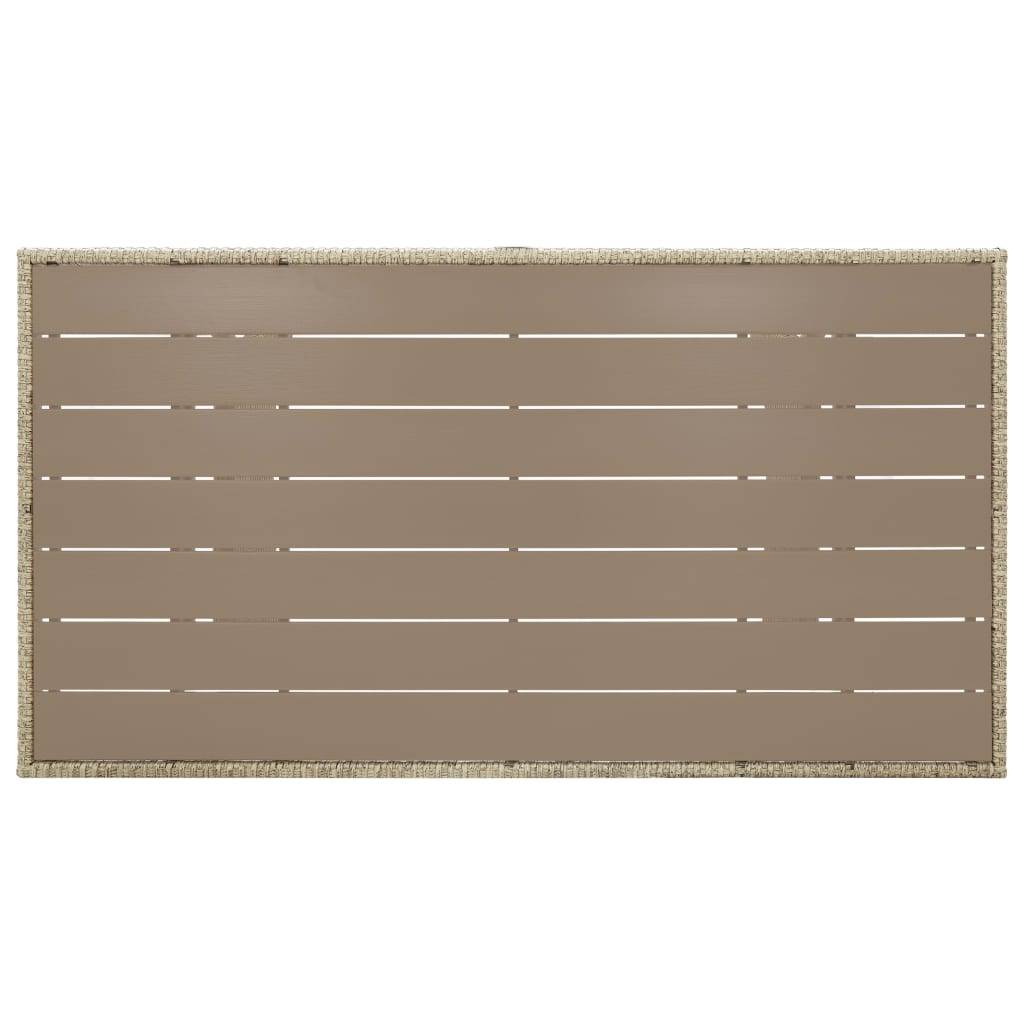 ComfortXL - Table de Repas de Jardin 120x70cm en Résine Tressée Grise, Structure Acier – ComfortXL Outdoor Living - Image 4