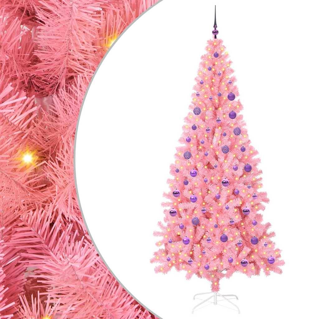 Vidaxl - Sapin de Noël Rose 180 cm PVC vidaXL 3396435 - Image 2