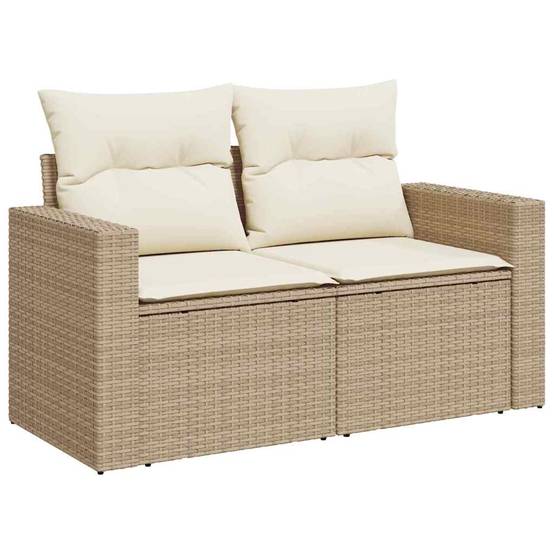 ComfortXL - Salon de Jardin Confort Rotin Synthétique 12 Pcs avec Coffre Rangement et Table Beige Crème – ComfortXL Outdoor Living - Image 4