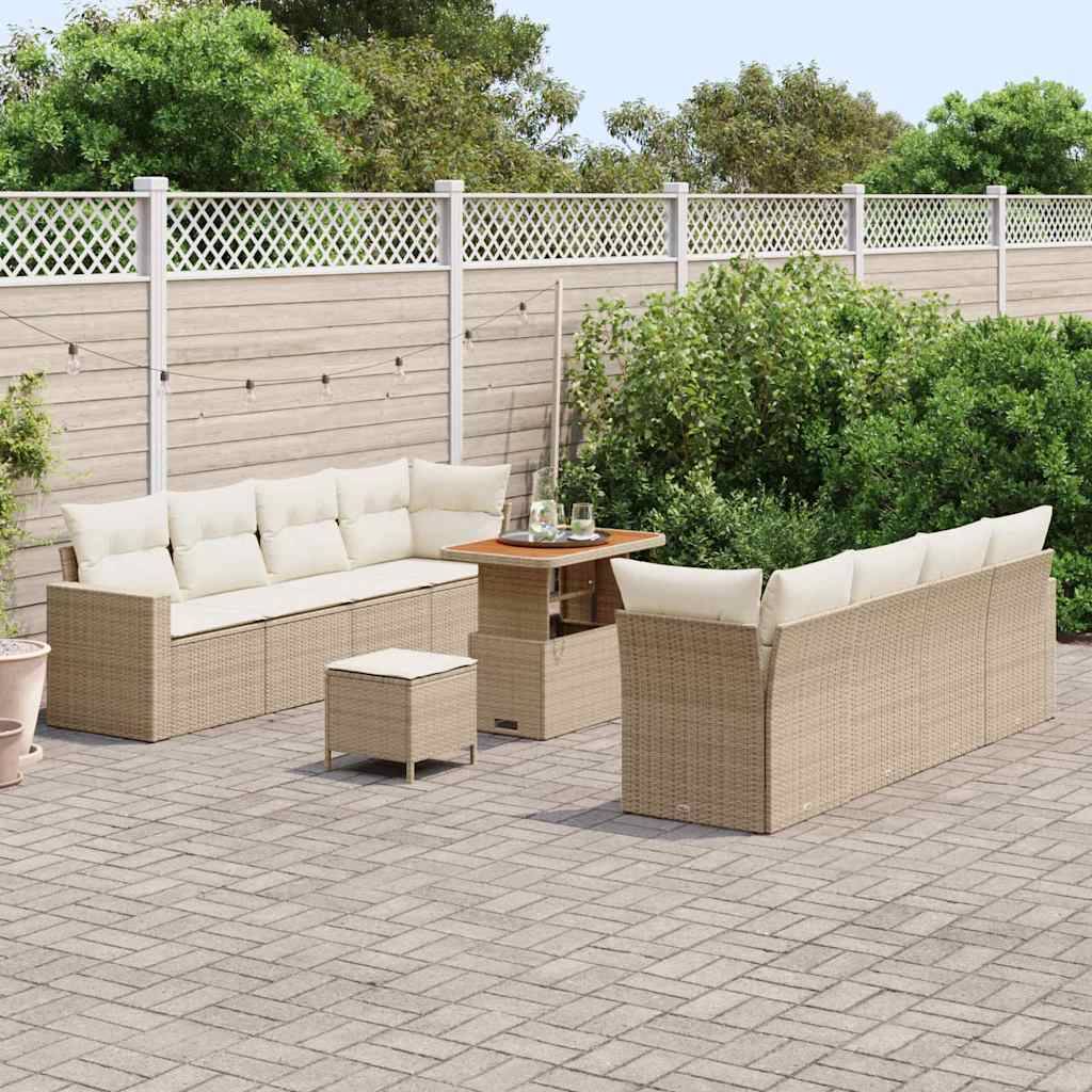 ComfortXL - Salon de Jardin Confort Rotin Synthétique 12 Pcs avec Coffre Rangement et Table Beige Crème – ComfortXL Outdoor Living - Image 3