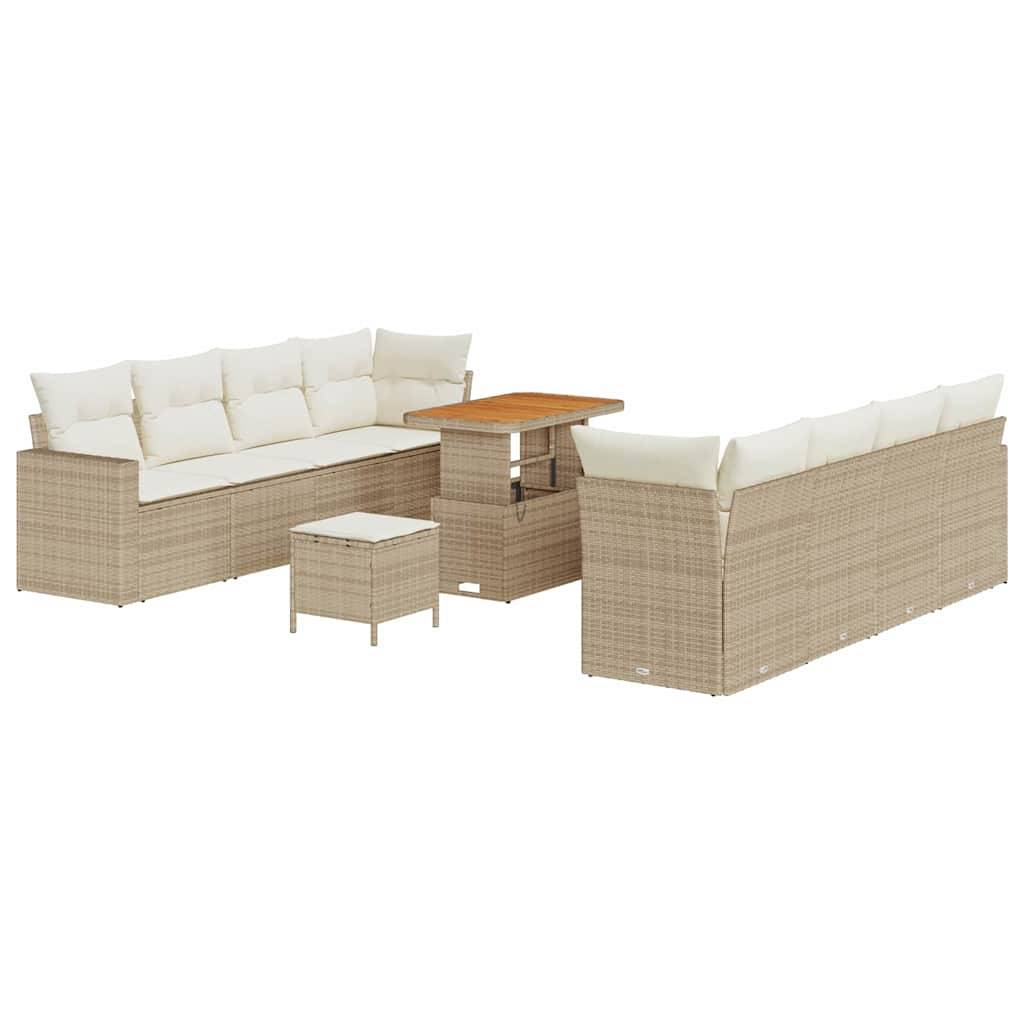 ComfortXL - Salon de Jardin Confort Rotin Synthétique 12 Pcs avec Coffre Rangement et Table Beige Crème – ComfortXL Outdoor Living - Image 2