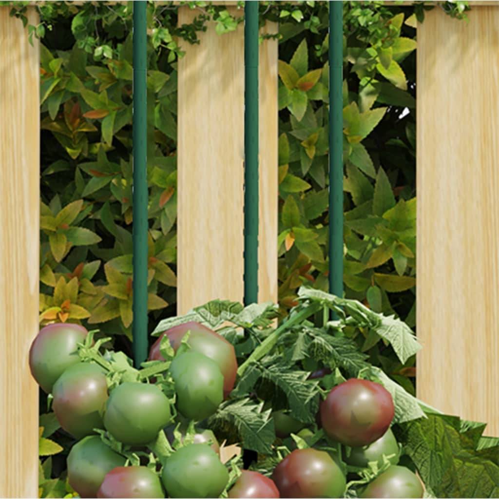 30 pcs Piquets de Fixation - Piquets de sol pour plantes de jardin vert 180 cm acier MP629 - Image 2
