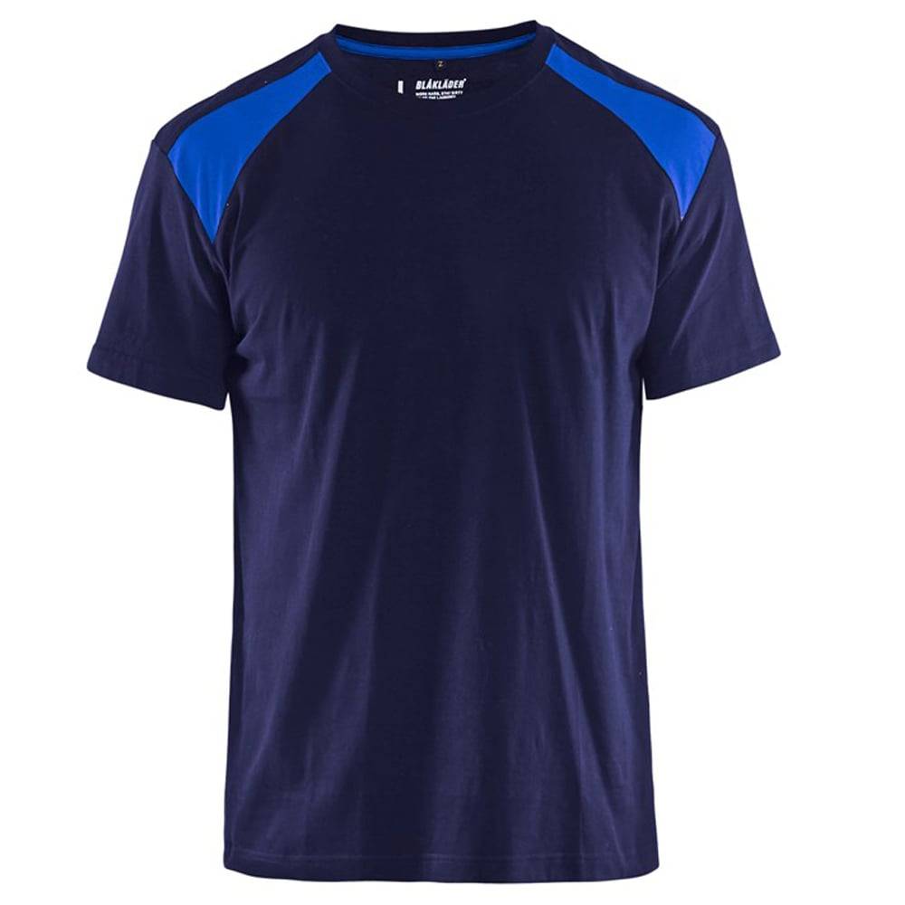 T-shirt Blaklader bicolore Marine Epaules Bleu Roi XXL - Image 1